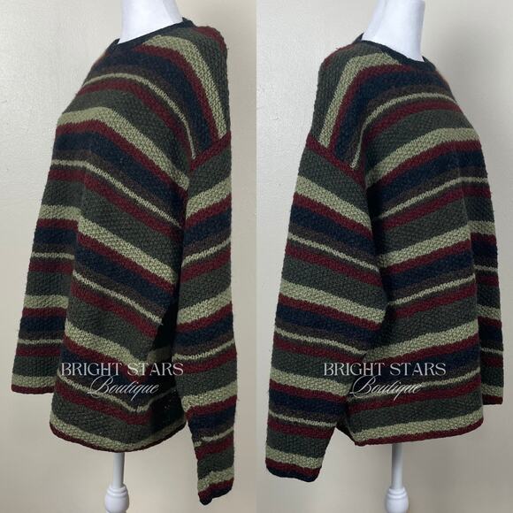 Extremely Rare Stripe Sweater ASO Joey Tribbiani Friends 90s Striped Crew Neck - Picture 7 of 10